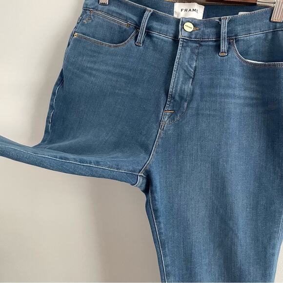 Frame | Women’s 24 Hr Le High Skinny Inez Medium Blue Wash High Rise Stretch 31 - Picture 9 of 13
